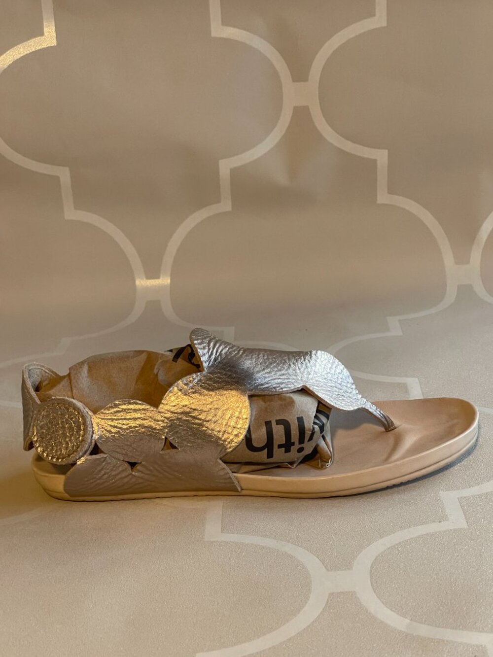 PEDRO GARCIA Jamee Metallic Pink Leather Circle Sandals – Made in Spain